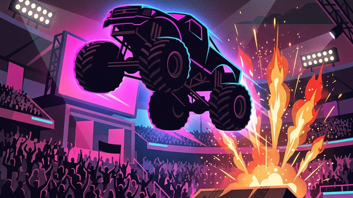 Hot Wheels Monster Trucks Live Glow-N-Fire — live event artwork